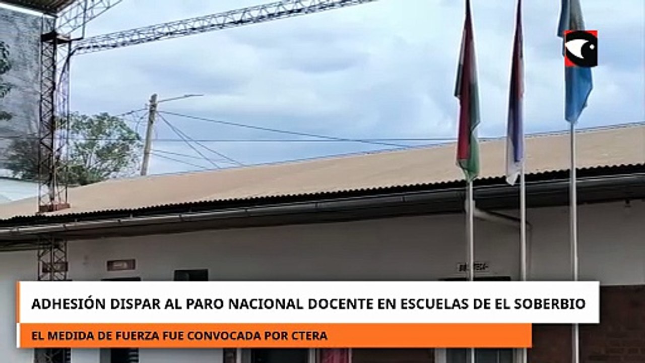 Adhesión dispar al paro nacional docente en escuelas de El Soberbio