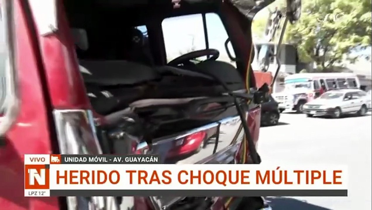 1 HERIDO TRAS CHOQUE MÚLTIPLE