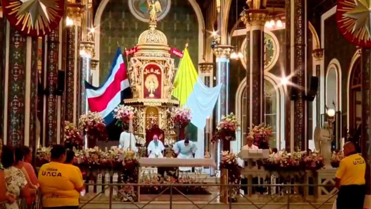 tn7-Virgen de los Ángeles llega a la Catedral de Cartago para cumplir una tradición