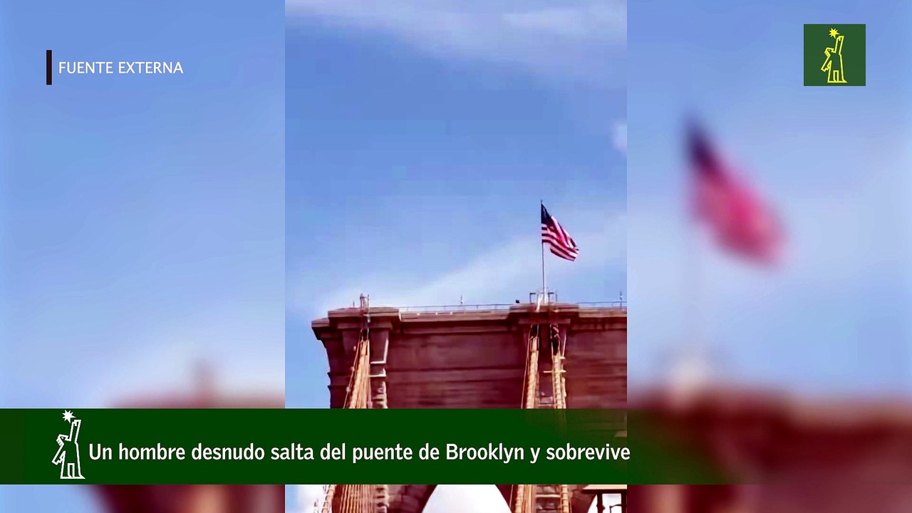 Un hombre desnudo salta del puente de Brooklyn y sobrevive
