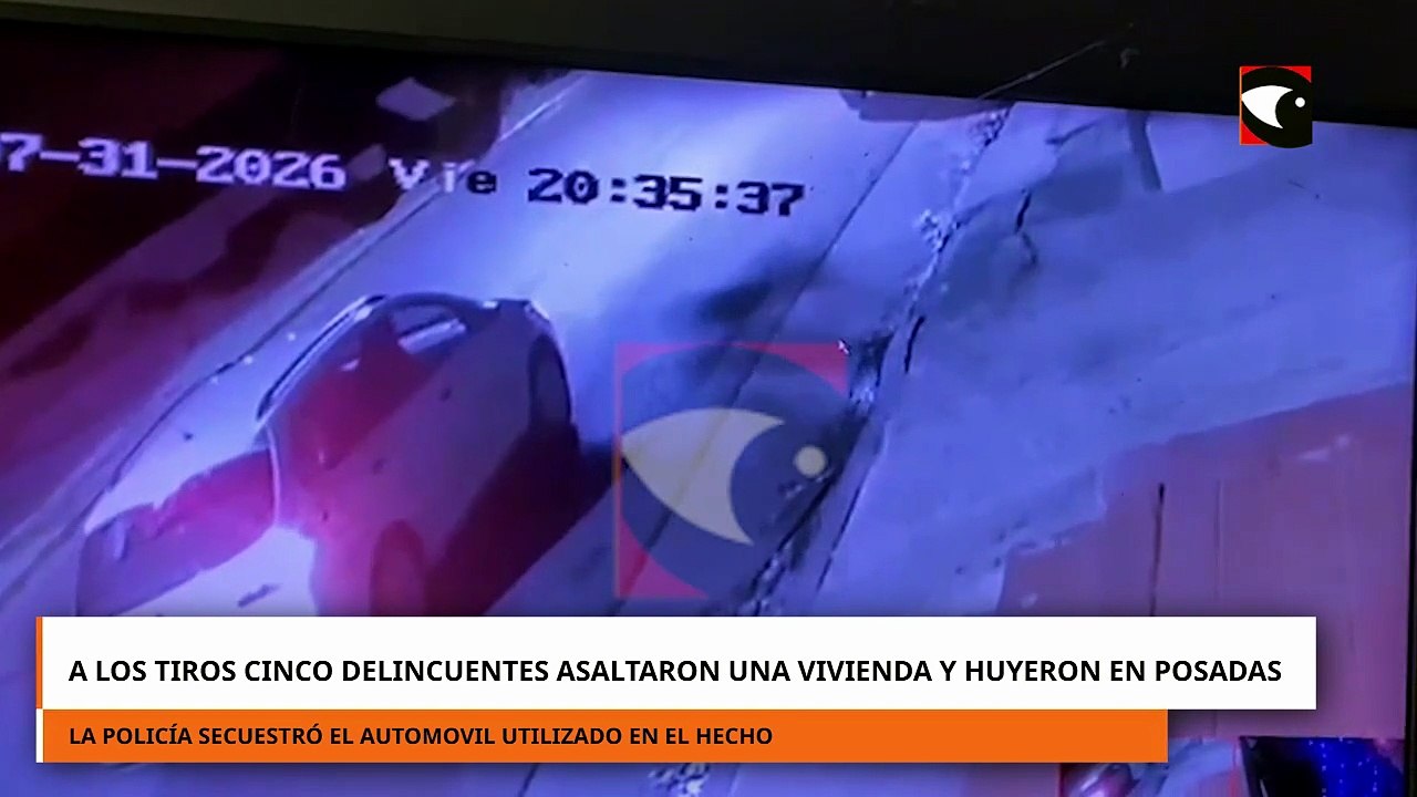 A los tiros cinco delincuentes asaltaron una vivienda y huyeron en Posadas