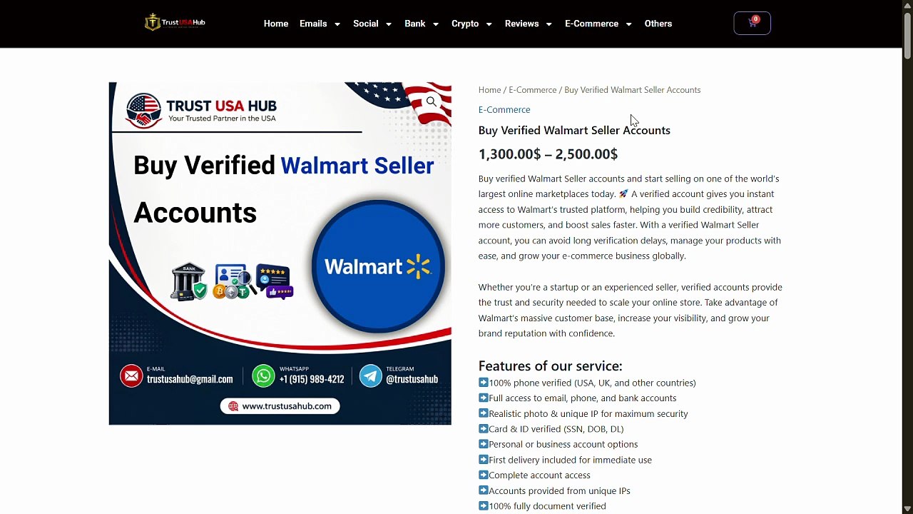 Who Offers the Best Deals on USA Verified Walmart Seller Accounts For Salle In 2026