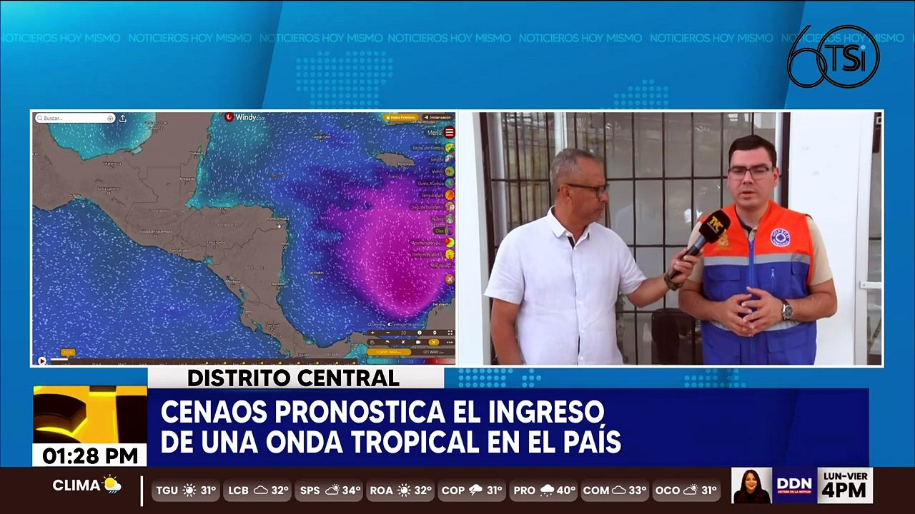 CENAOS pronostica en ingreso de una onda Tropical en el País