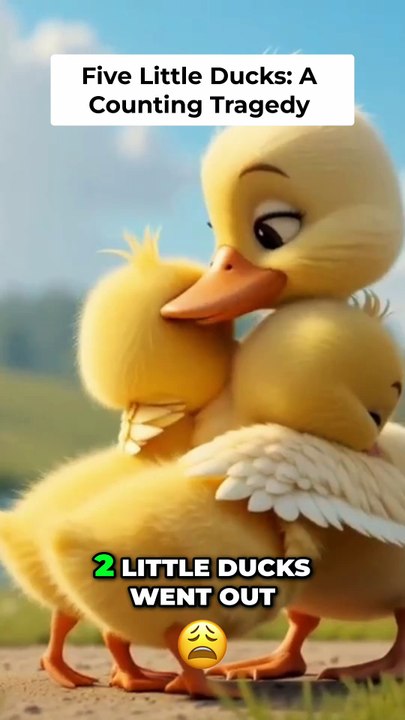 Five Little Ducks 🦆 | Fun Counting Song for Kids | Nursery Rhymes #Shorts