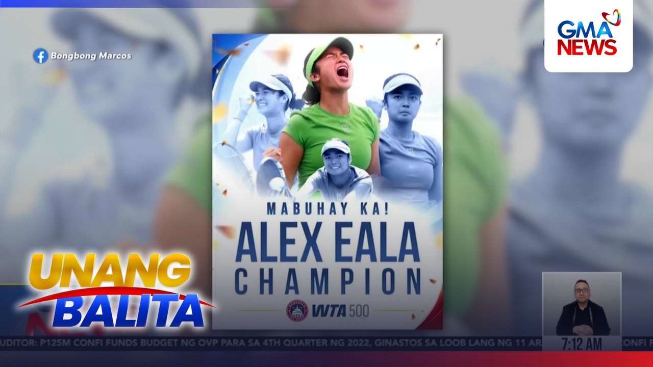 PBBM, nagpaabot ng pagbati sa pagkapanalo ni Pinay tennis star Alex Eala sa Mubadala DC Open | Unang Balita