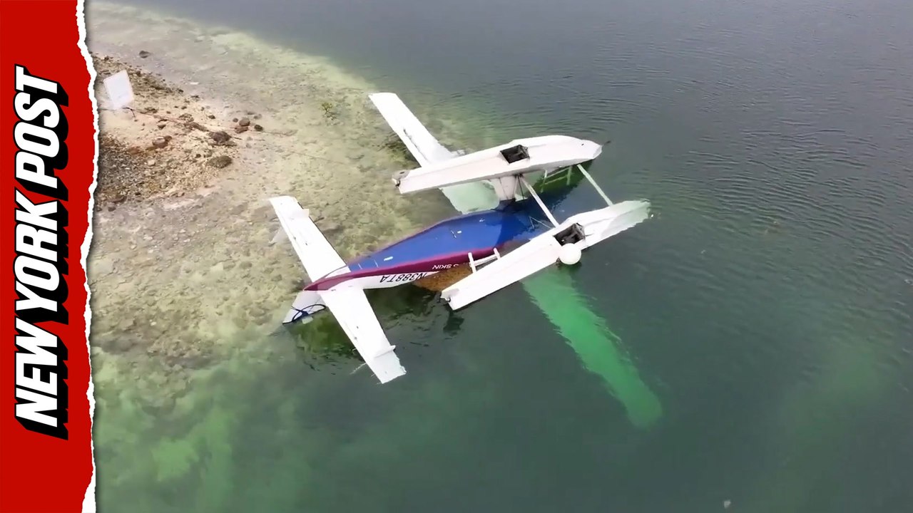 Insane Moment Moment Seaplane Crashes With Tourists in the Bahamas