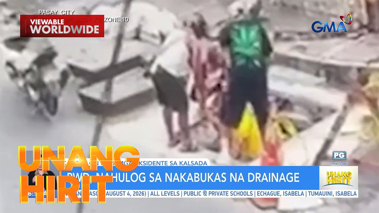 Caught on Cam - PWD, nahulog sa nakabukas na drainage | Unang Hirit