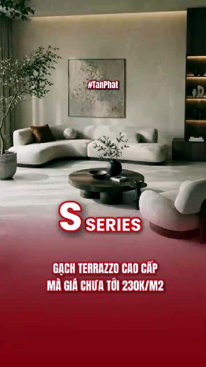 Mẫu gạch terrazzo với kích thước 600x600mm