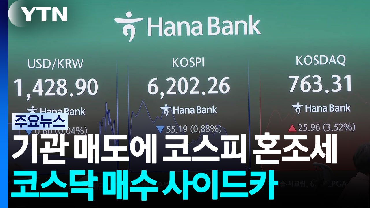 기관 매도에 코스피 혼조세...코스닥 매수 사이드카 / YTN