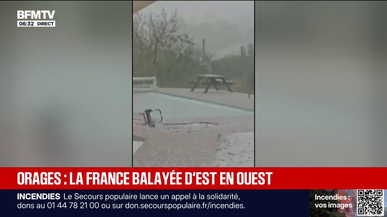 Déluge, grêle… la France frappée par d’importants orages