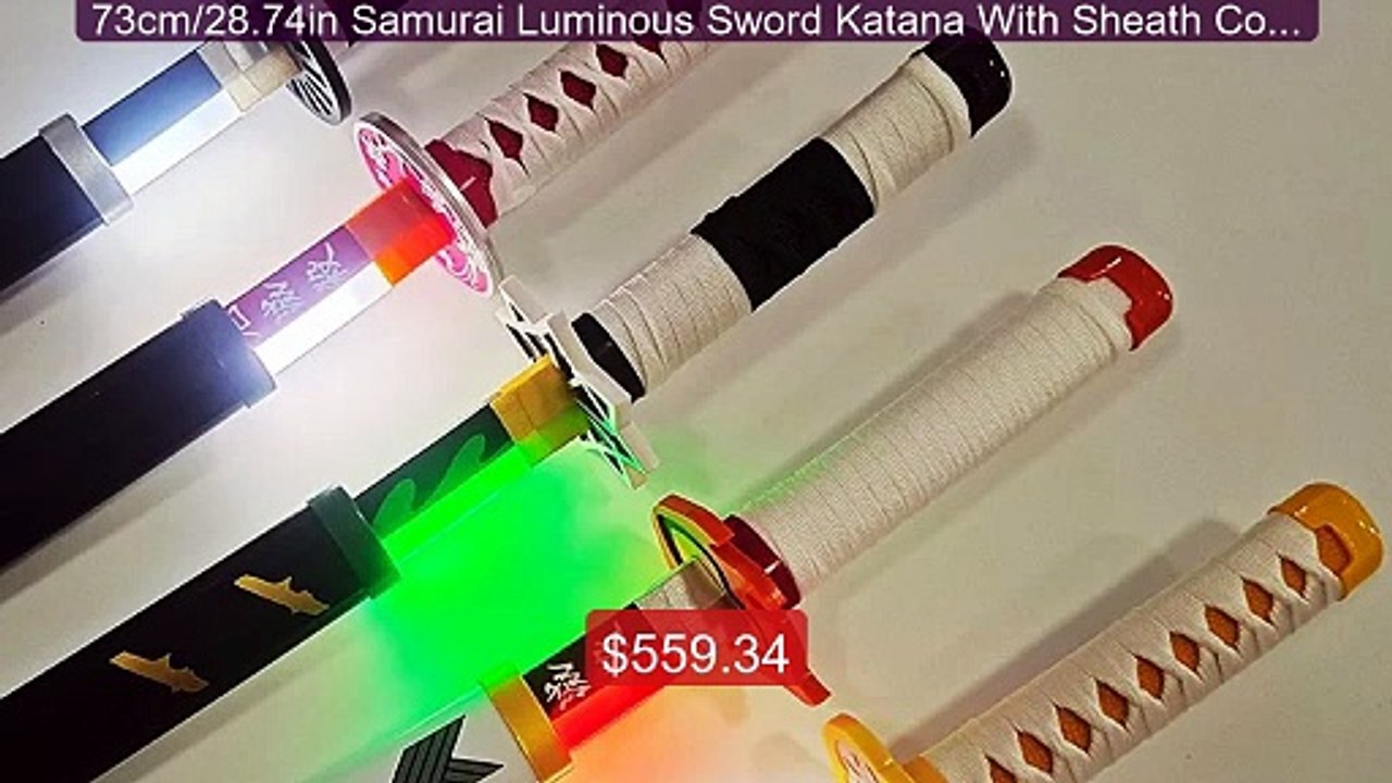 73cm/28.74in Samurai Luminous Sword Katana With...