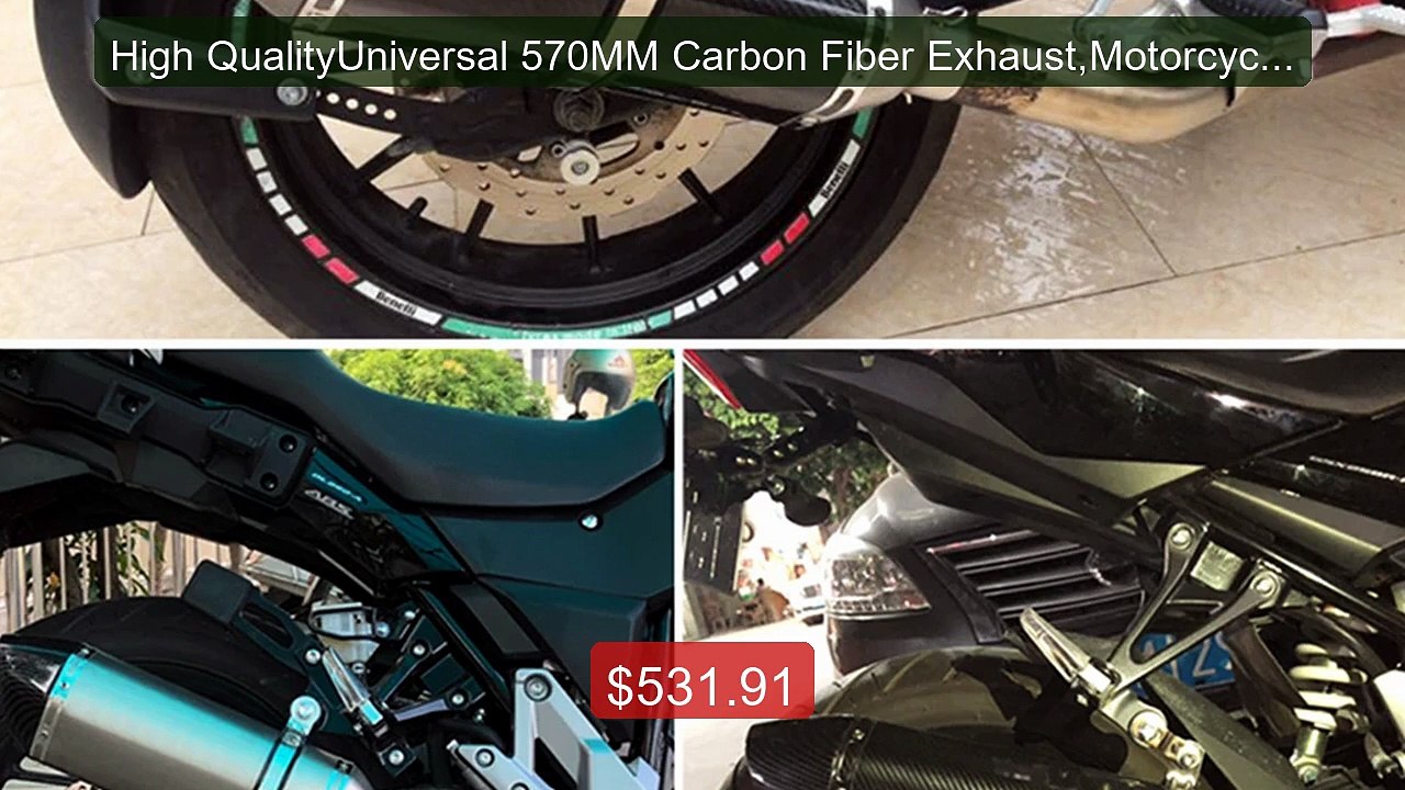 High QualityUniversal 570MM Carbon Fiber Exhaust,Motorcycle Ex... -- Best Buy 2026 | Great Quality!