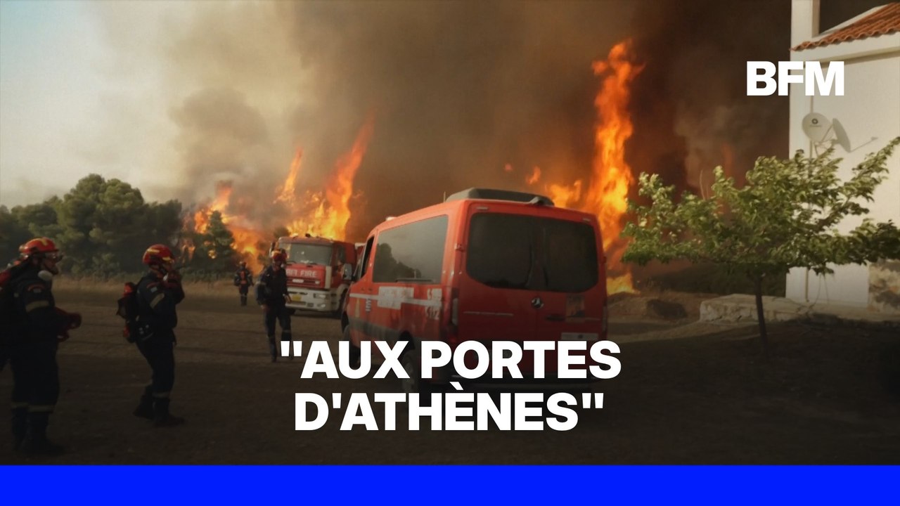 Grèce: un gigantesque feu se rapproche d'Athènes, de nouvelles évacuations ordonnées