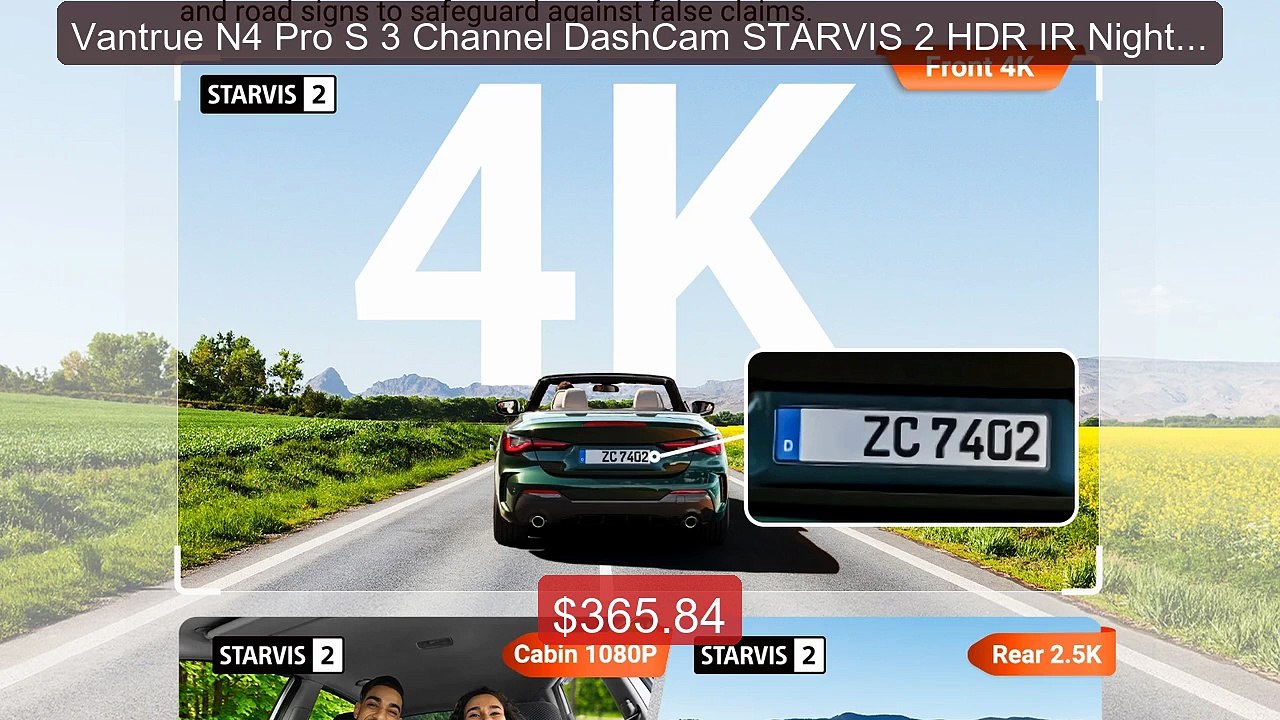 Vantrue N4 Pro S 3 Channel DashCam STARVIS 2 HDR IR Night V... -- Top Pick 2026 | Unbeatable Price!