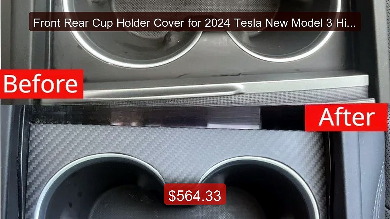 Front Rear Cup Holder Cover for 2024 Tesla New Model 3 Highla... -- Amazing Value 2026 | Must Have!