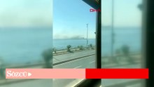 Ahırkapı açıklarında gemide yangın