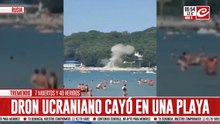 Dron ucraniano derribado por Rusia cae en una playa: hay varios muertos y heridos
