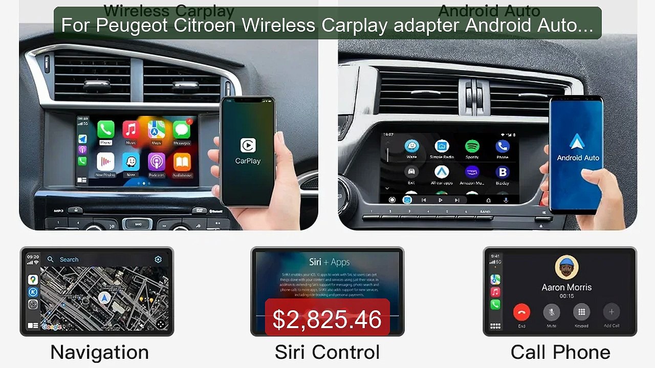 For Peugeot Citroen Wireless Carplay adapter An...