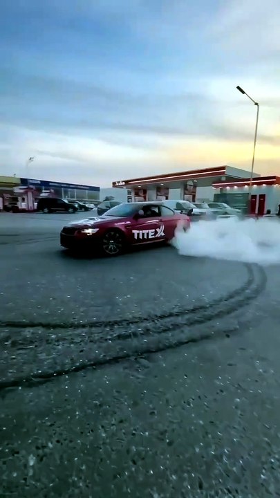 🔥 BMW Drift Show at Sunset | Insane Tire Smoke & Perfect Donuts #Shorts
