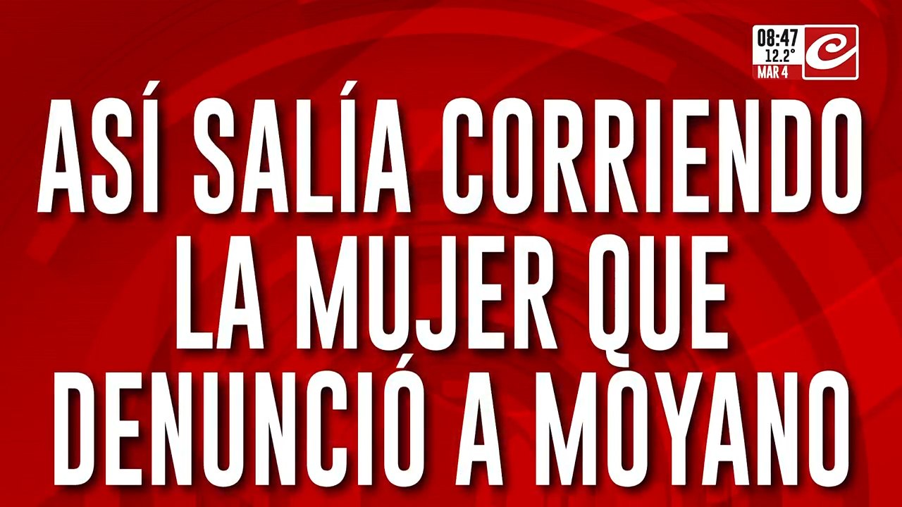 Tremendo video: así salía corriendo la mujer que denunció a Facundo Moyano