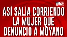 Tremendo video: así salía corriendo la mujer que denunció a Facundo Moyano