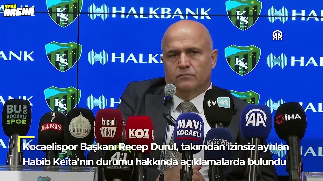 Kocaelispor Başkanı Recep Durul'dan Keita açıklaması: Bir kıza aşık olduğu için gittiği söyleniyor