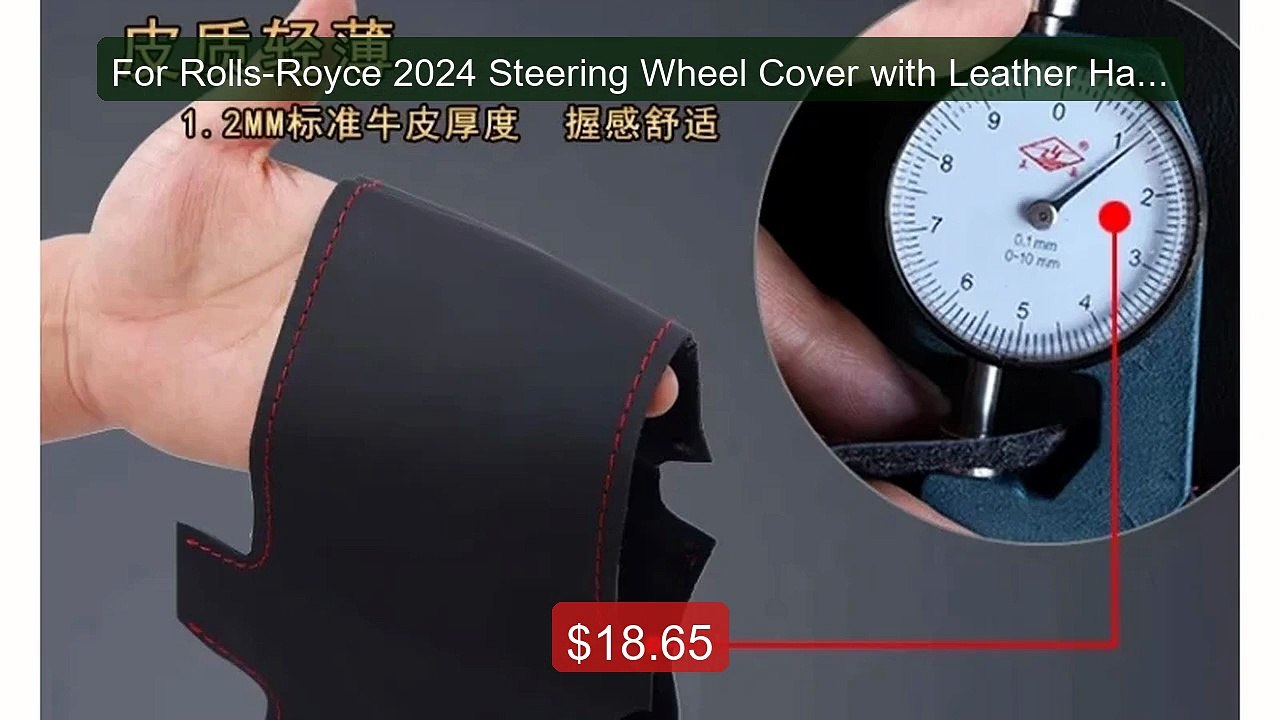 For Rolls-Royce 2024 Steering Wheel Cover with Leather Hand Se... -- Hot Deal 2026 | Limited Offer!