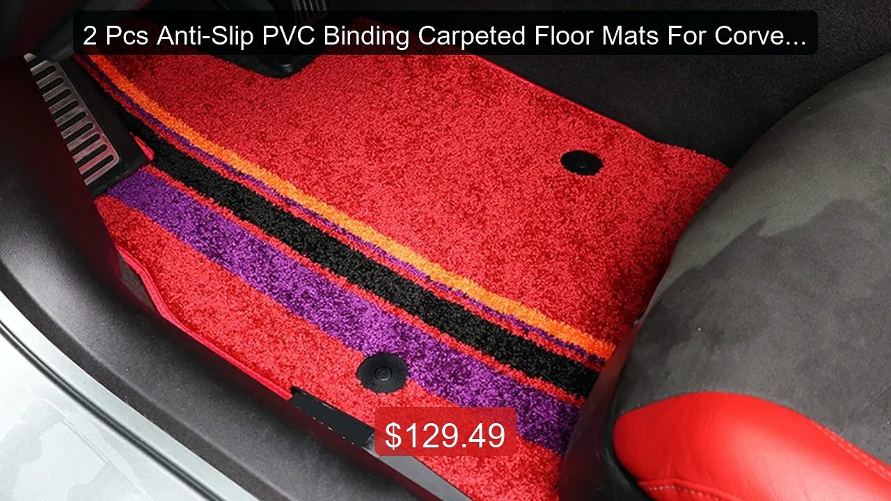 2 Pcs Anti-Slip PVC Binding Carpeted Floor Mats For Corvette ... -- Amazing Value 2026 | Must Have!