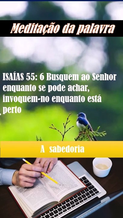 ISAÍAS 55: 6, Mateus 6: 33, Salmos 105: 4