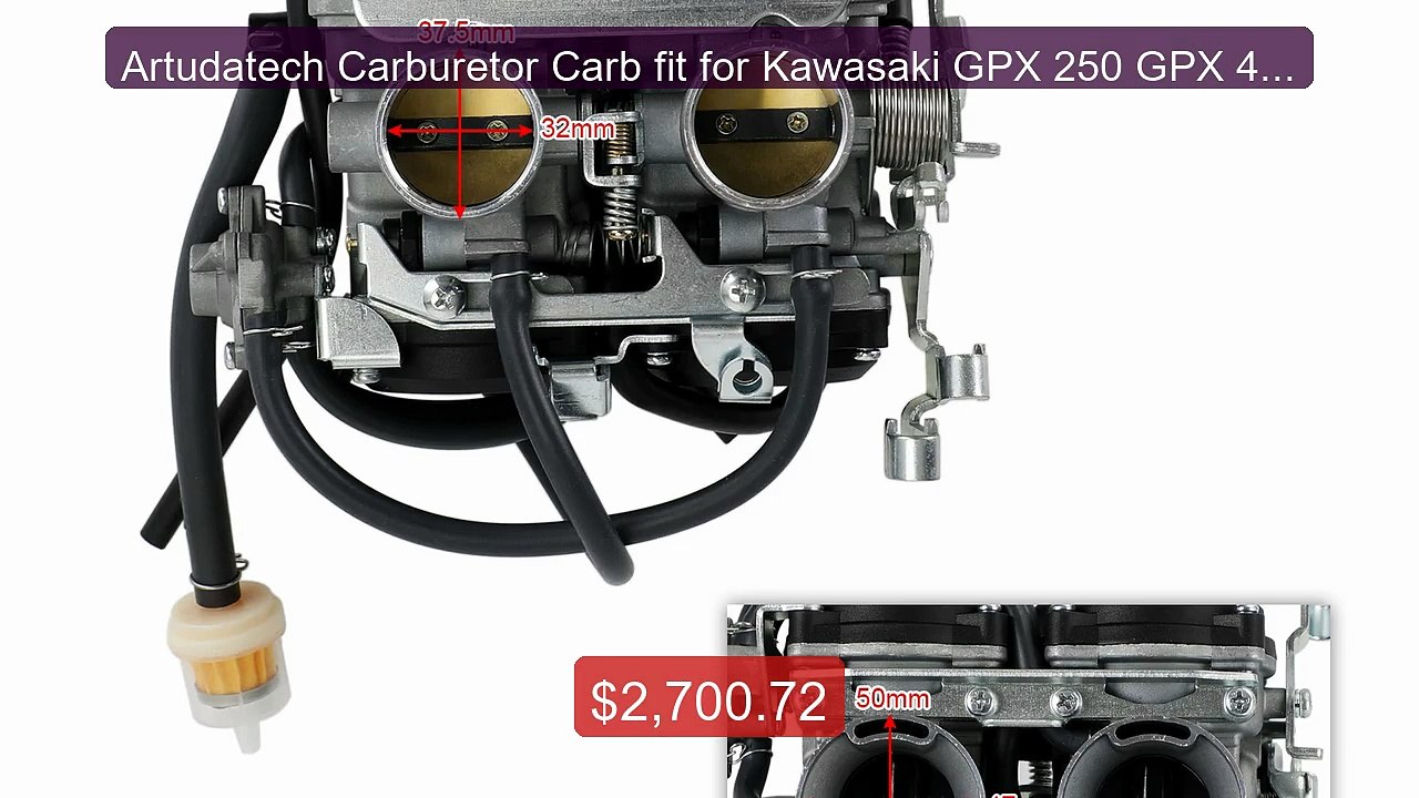Artudatech Carburetor Carb fit for Kawasaki GPX 250 GPX 400... -- Top Pick 2026 | Unbeatable Price!