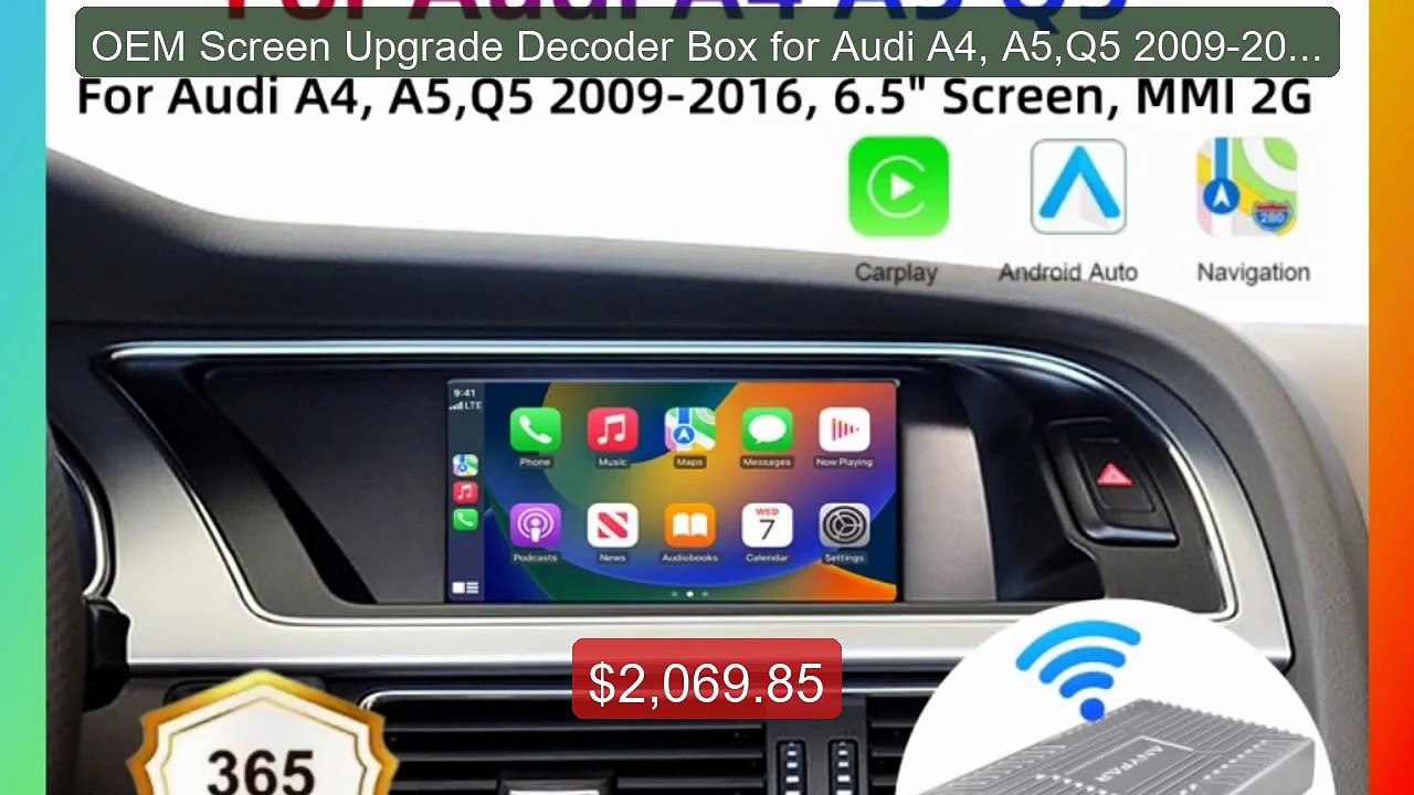 OEM Screen Upgrade Decoder Box for Audi A4, A5,Q5 2009-2016, 6.5" S... -- Top Rated 2026 | Buy Now!