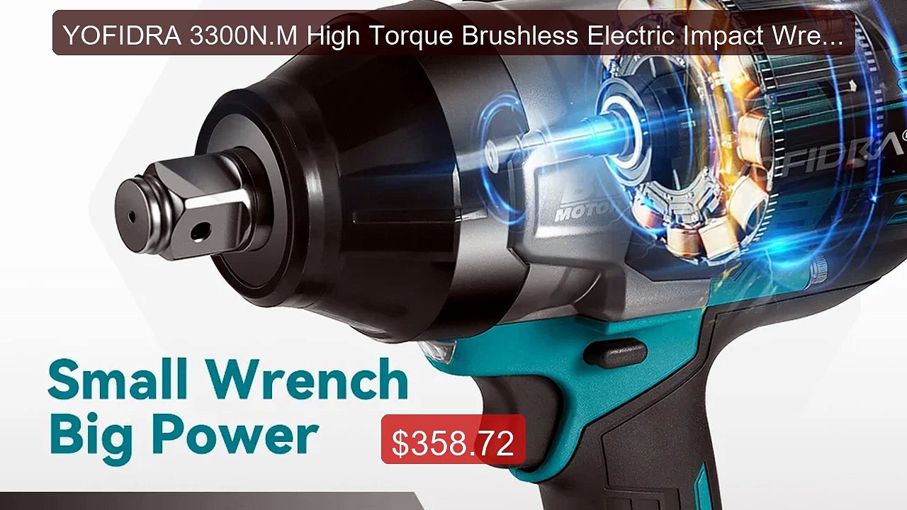 YOFIDRA 3300N.M High Torque Brushless Electric Impact Wrench 3/4 in... -- Top Rated 2026 | Buy Now!