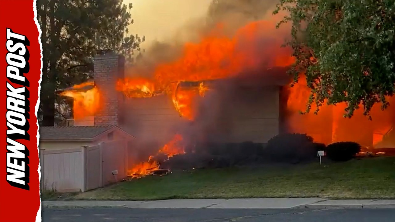 'That's our house': Spokane resident helplessly watches his entire neighborhood burn down in wildfire