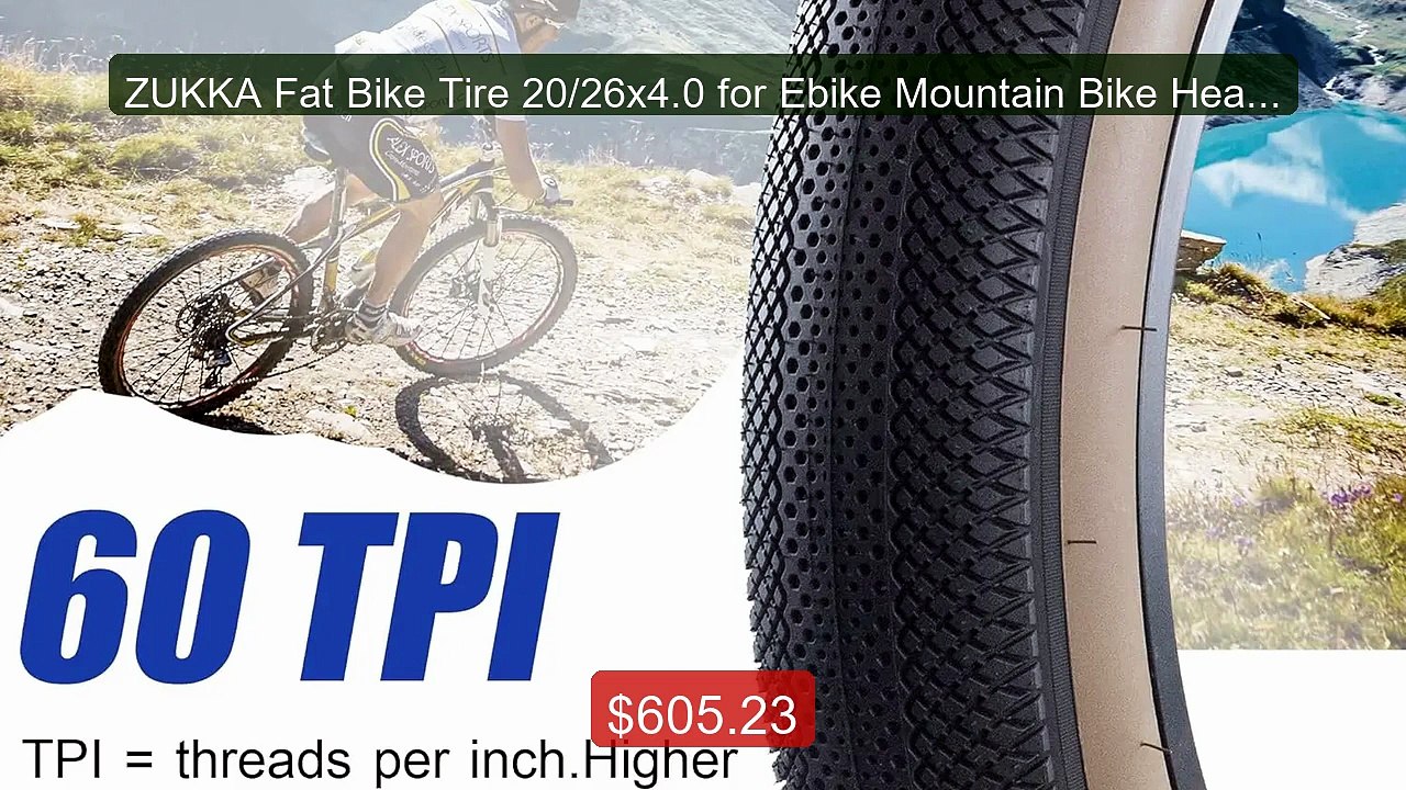 ZUKKA Fat Bike Tire 20/26x4.0 for Ebike Mountain Bike Heavy D... -- Amazing Value 2026 | Must Have!