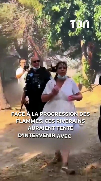 Une altercation éclate entre un policier et des riverains voulant éteindre un feu de forêt