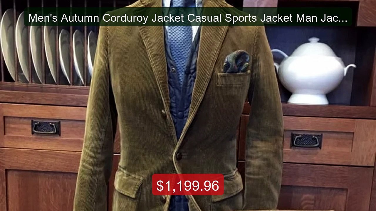 Men's Autumn Corduroy Jacket Casual Sports Jack...