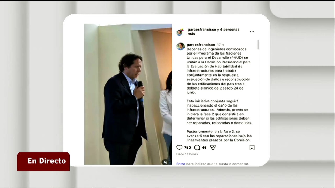 Ingenieros de la ONU evalúan reconstrucción de edificaciones junto a Comisión Presidencial