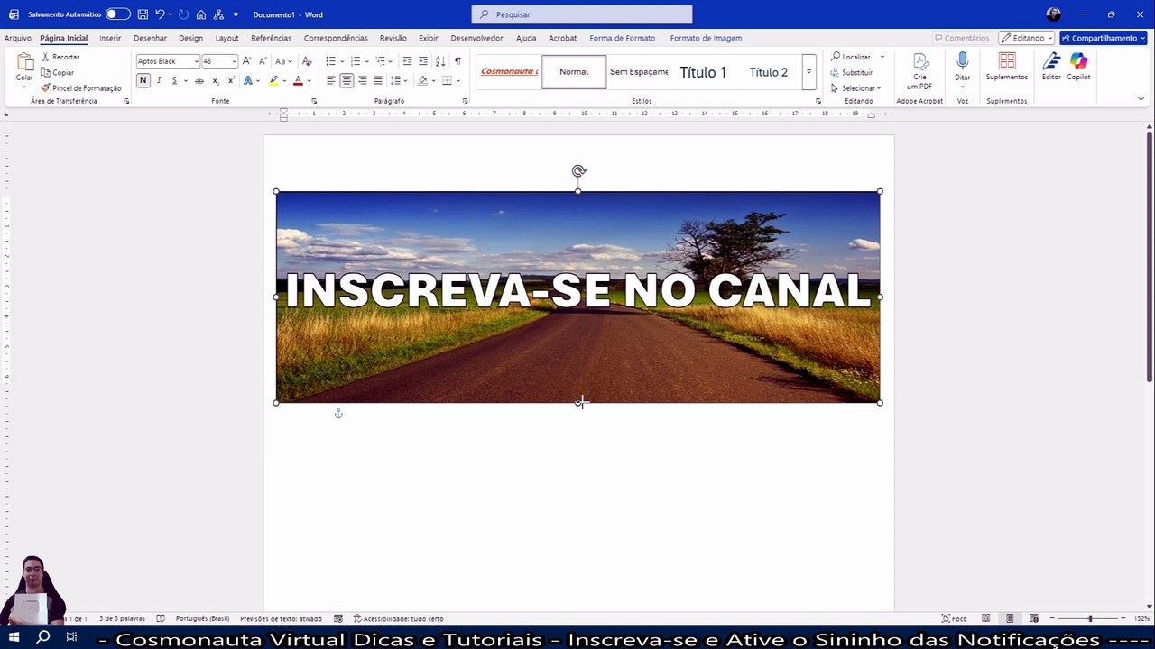 Caixa de Texto COM IMAGEM de FUNDO no Word