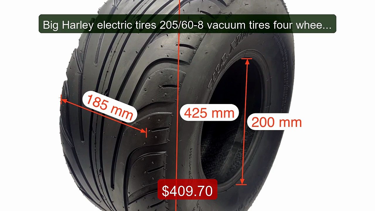 Big Harley electric tires 205/60-8 vacuum tires four wheels... -- Top Pick 2026 | Unbeatable Price!