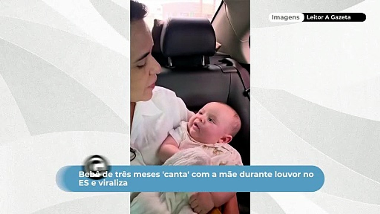Bebê de três meses 'canta' com a mãe durante louvor no ES e viraliza