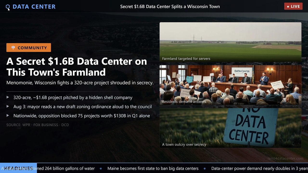 A Secret Company Wants a $1.6B Data Center on This Town's Farmland
