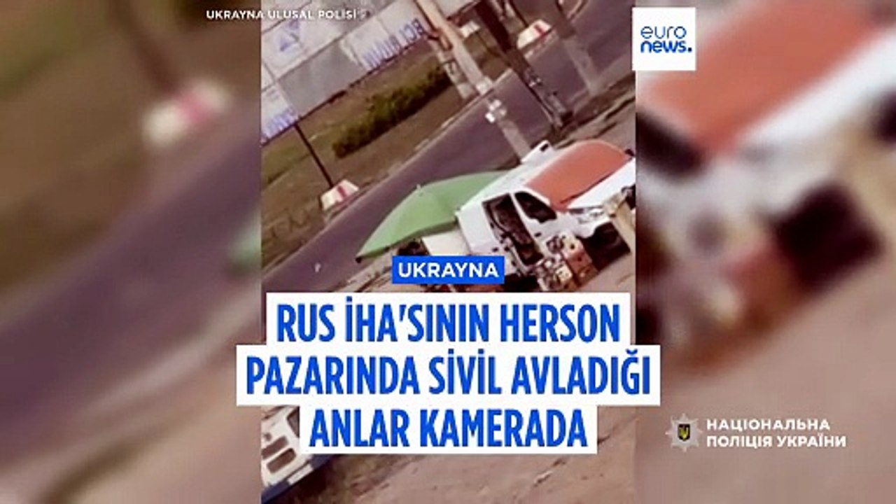 Herson pazarında sivil avı: Rus İHA'sının pazarcıyı hedef aldığı anlar kamerada