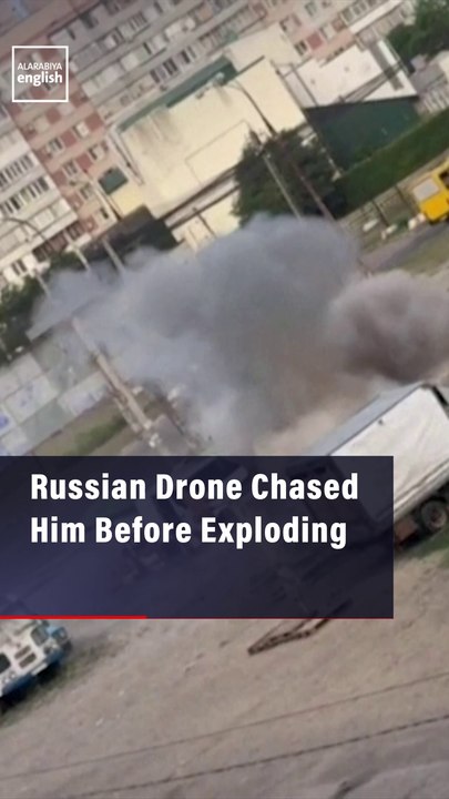 Russian Drone Chased Him Before Exploding