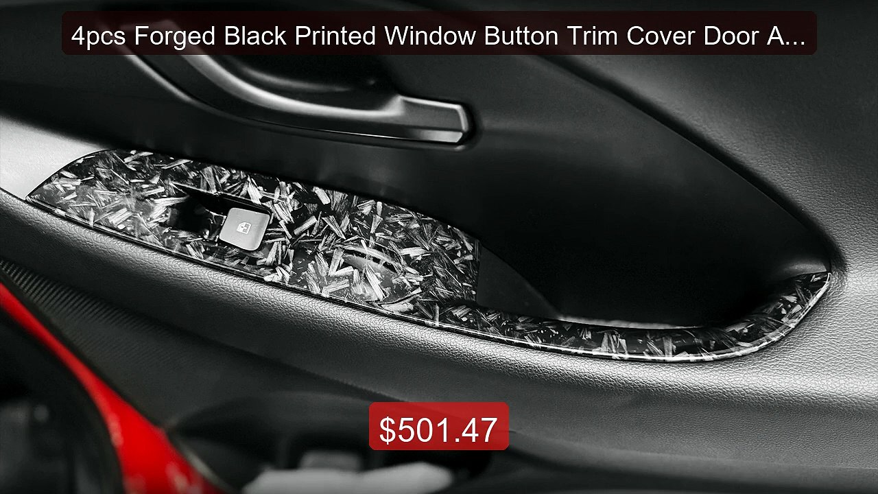 4pcs Forged Black Printed Window Button Trim Co...
