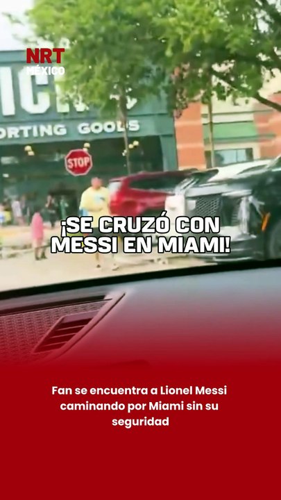 Captan a Lionel Messi caminando por Miami sin un fuerte operativo de seguridad