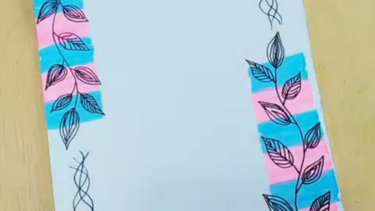 new simple border ideas 😜💡 #art #frontpage #drawing #painting #satisfying #shortsfeed #shorts #viral