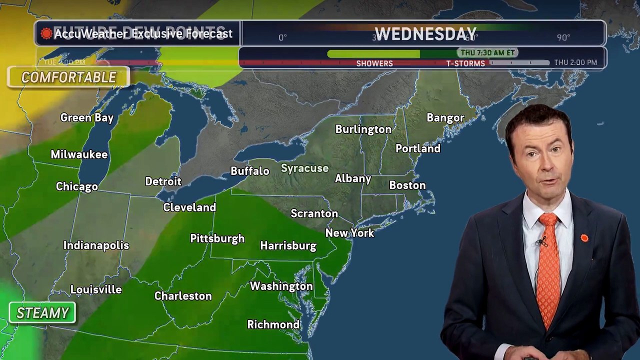 Showers and storms to soak Northeast and Southe...