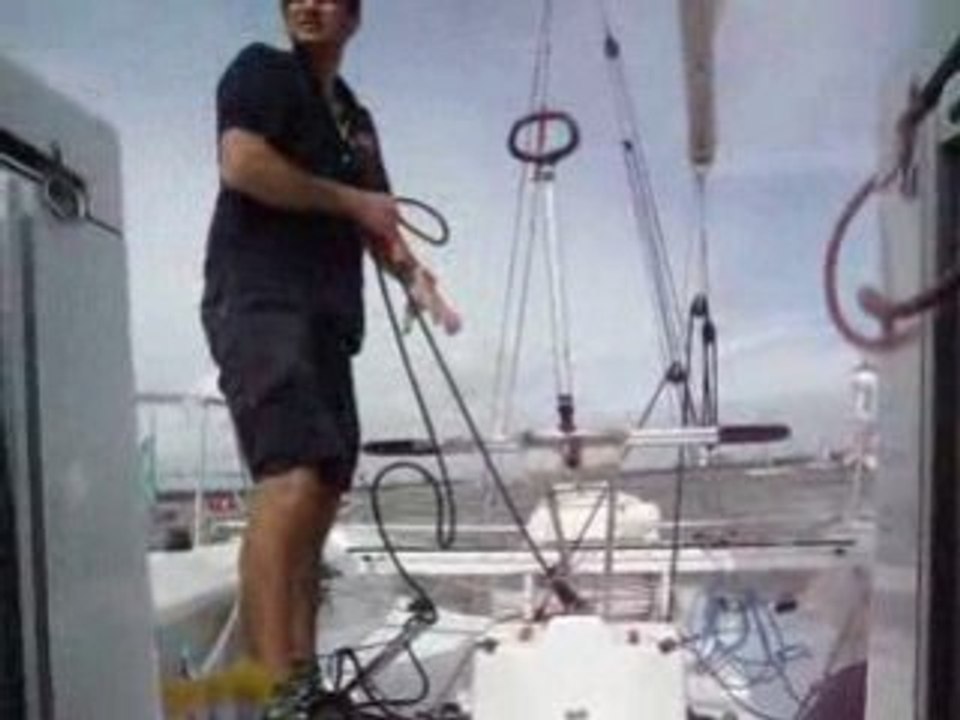 frederique rivet petite nav avant la solitaire du figaro