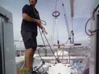 frederique rivet petite nav avant la solitaire du figaro