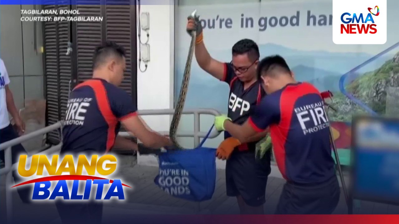Sawa, nahuli sa loob ng bangko | Unang Balita
